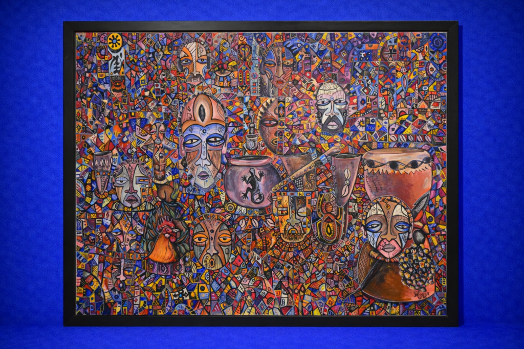 Artwork by Mfikela Jean Samuel exploring culture, history and identity